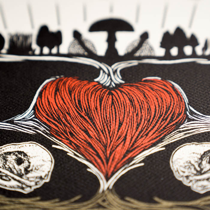 Close-up of Poster of the book cover of 'Radical Mycology'.