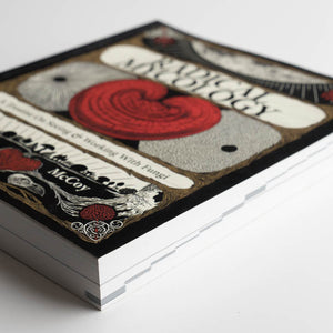 Book titled 'Radical Mycology' with decorative cover design on a white background