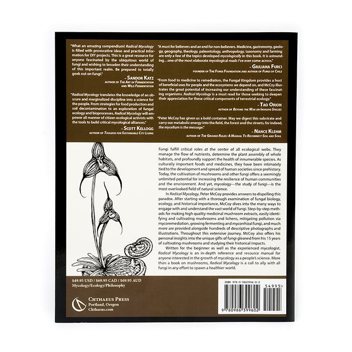 Back cover of a book with text and illustrations on a white background