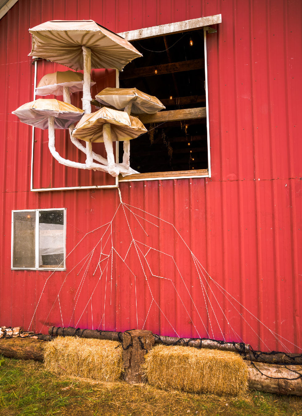 Mushroom sculpture in bard loft